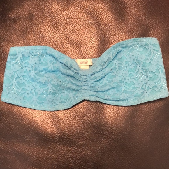 Aerie Lace Bandeau, Blue NWT - Picture 3 of 7